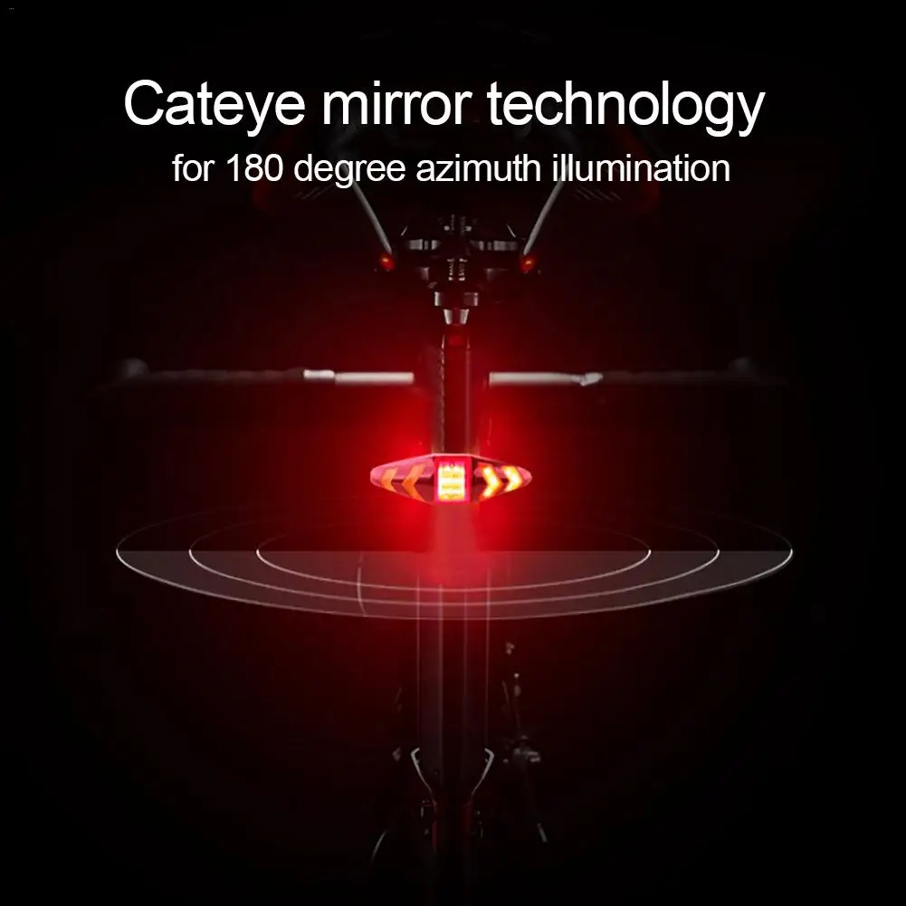 2 в 1 велосипедный сигнальный светильник с аккумулятором USB Перезаряжаемый задний