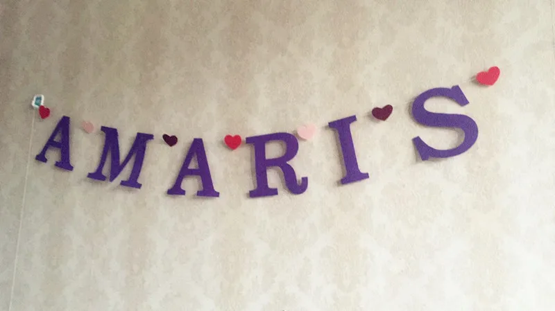 Индивидуальный баннер на 1-й день рождения детское имя буквы букетки комната