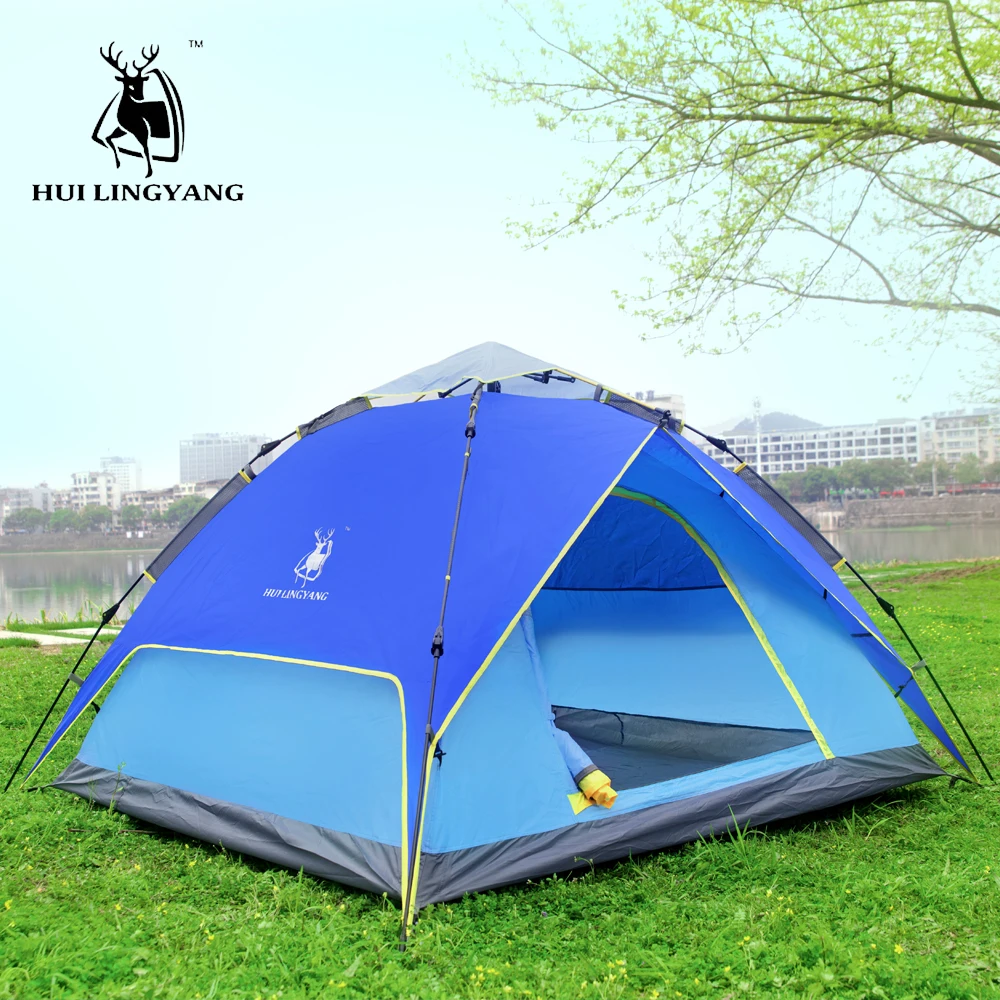 3 4 человека кемпинговая палатка гидравлическая водостойкая двухслойная