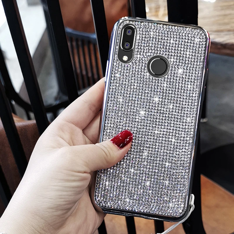 KaiNuEn Роскошный Блестящий Алмазный чехол для телефона etui, чехол, чехол для huawei nova 3 3i 3e nova 3 i e girl, украшения, силиконовые аксессуары