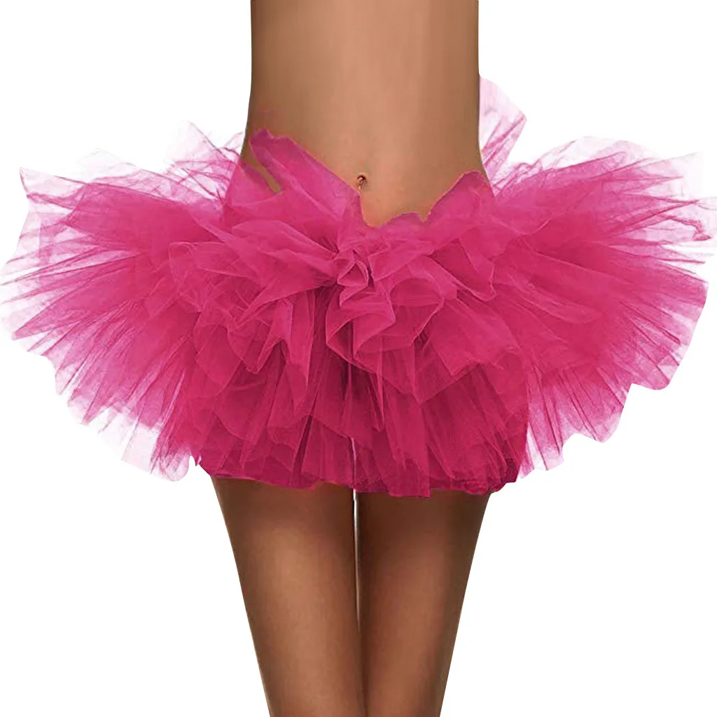 Женская юбка с блестками эластичная короткая 5 слоями пачка для танцев взрослых