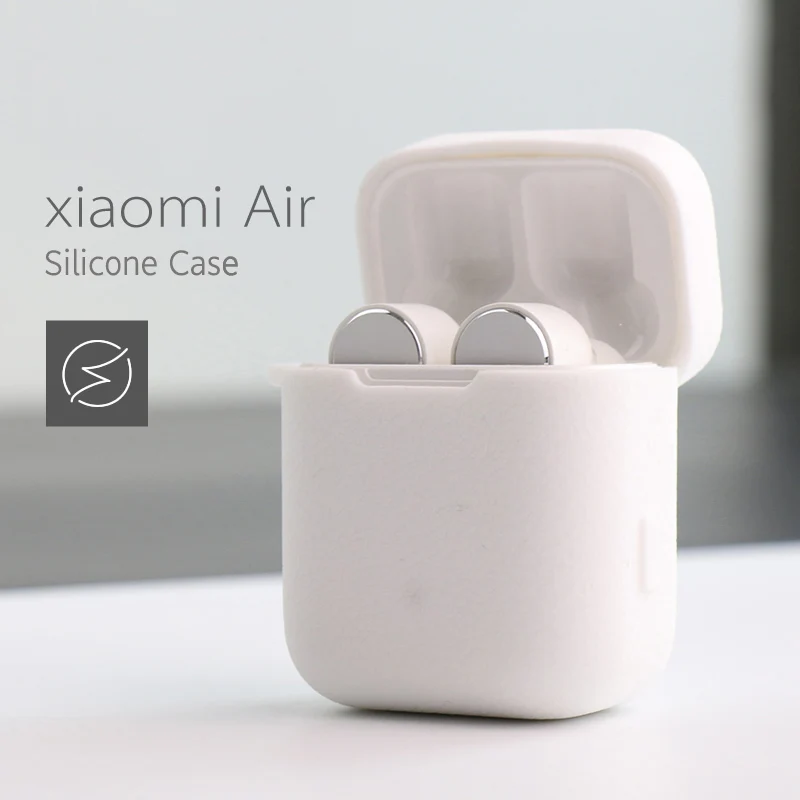 only white case Силиконовый чехол для Xiaomi Airdots Pro чехол силиконовый чехол с карабином сумка с крючком для Air TWS беспроводная гарнитура зарядная коробка - Цвет: only white case