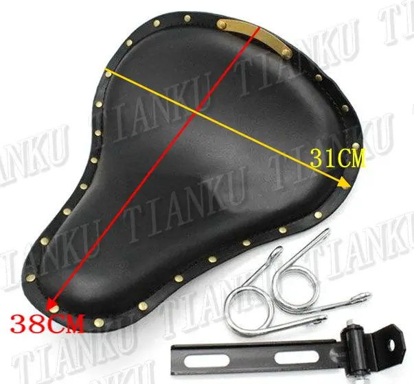 Кожаное пружинное сиденье для мотоцикла Honda Shadow Spirit Saber Aero ACE Steed VLX 400 600 1100 DLX VTX1300 1800
