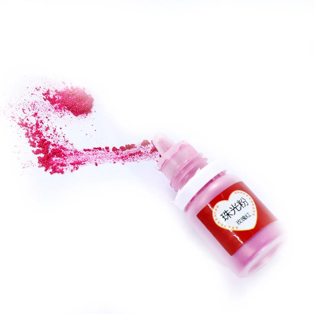 Rose red Новые поделки своими руками 24-Цвет косметика парфюмерия диспенсер 5 мл кружевные шелковые трусики перламутрового оттенка пигментный порошок MICA Радуга УФ эпоксидной смолы для ювелирных изделий Трафаретный вырубной штамп Бумага Декор - Цвет: Rose red