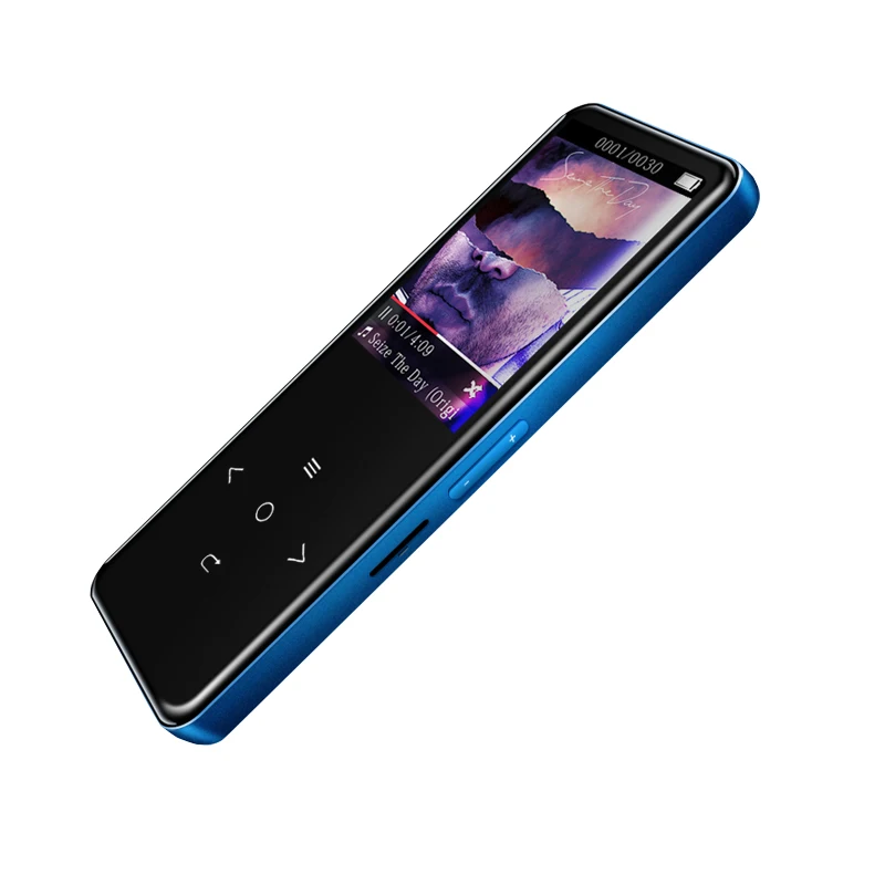 Синий Bluetooth mp3-speler сенсорный экран BENJIE A20 Ultra dunne 8GB Muziekspeler 1,8 дюймов Kleurenscherm без потерь HiFi Geluid с FM - Цвет: Синий