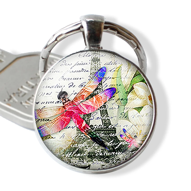 Dragonfly глазурованный насекомых стеклянный купол художественный 25 мм иллюстрация