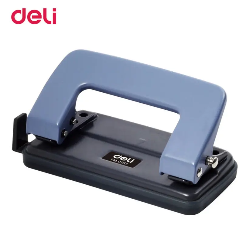 Deli школьный офисный металлический Дырокол с двумя отверстиями ручной для бумаги