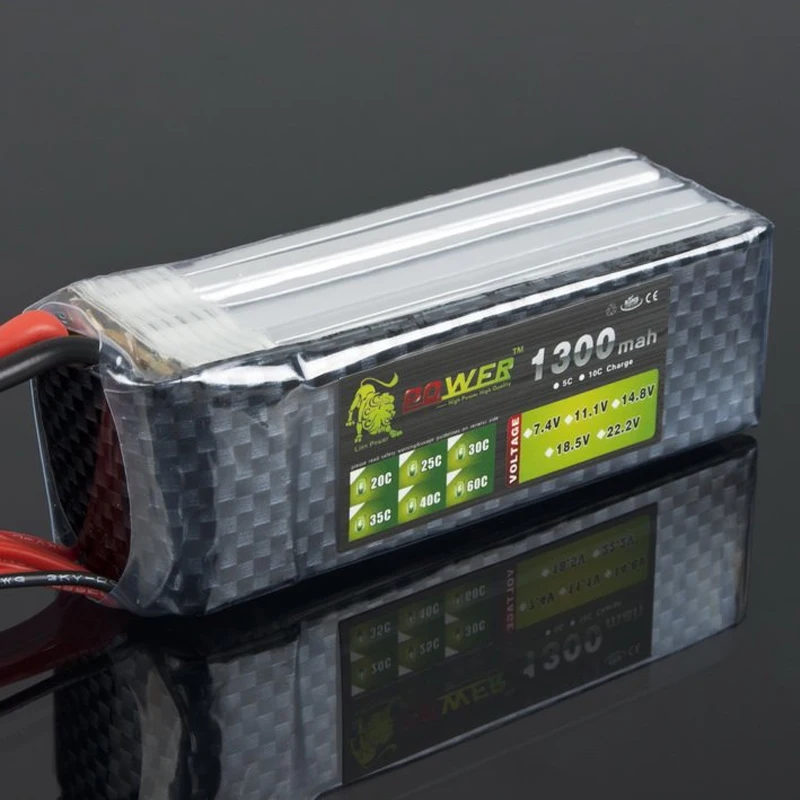 Литий полимерный аккумулятор Lion Power RC 22 2 в 1300 мАч 30C MAX 45C T Plug для Align TREX 450 450L