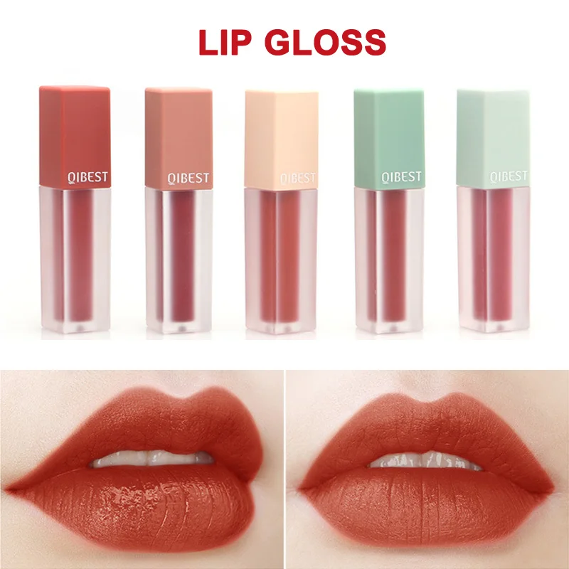 5 шт./компл. матовый бархатный блеск для губ глазури помогает равномерно наносить