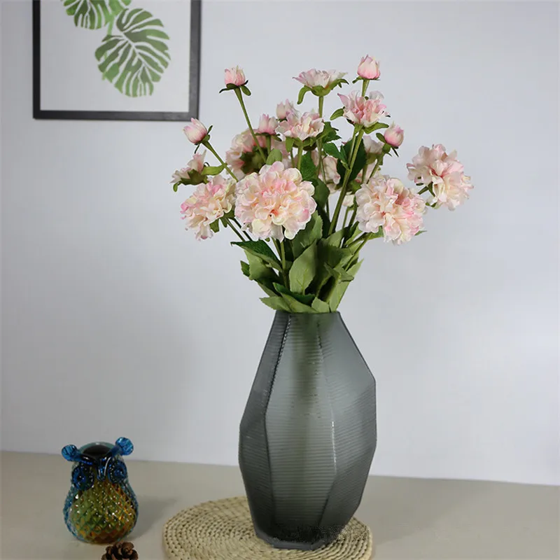 Flone 3 головок искусственные Paeonia цветы ветки искусственная фотосессия цветочная |