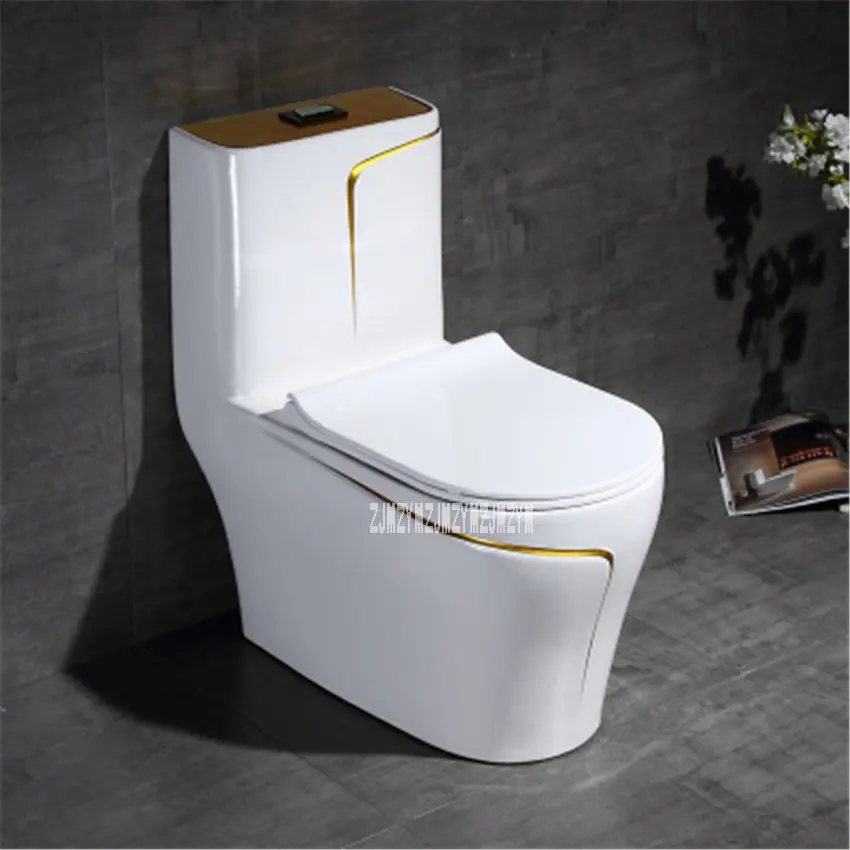 gold JMU-036 напольный керамический туалет, домашний туалет, маленькая квартира, ванная комната, Европейский водосберегающий супер сифон, Туалет - Цвет: gold