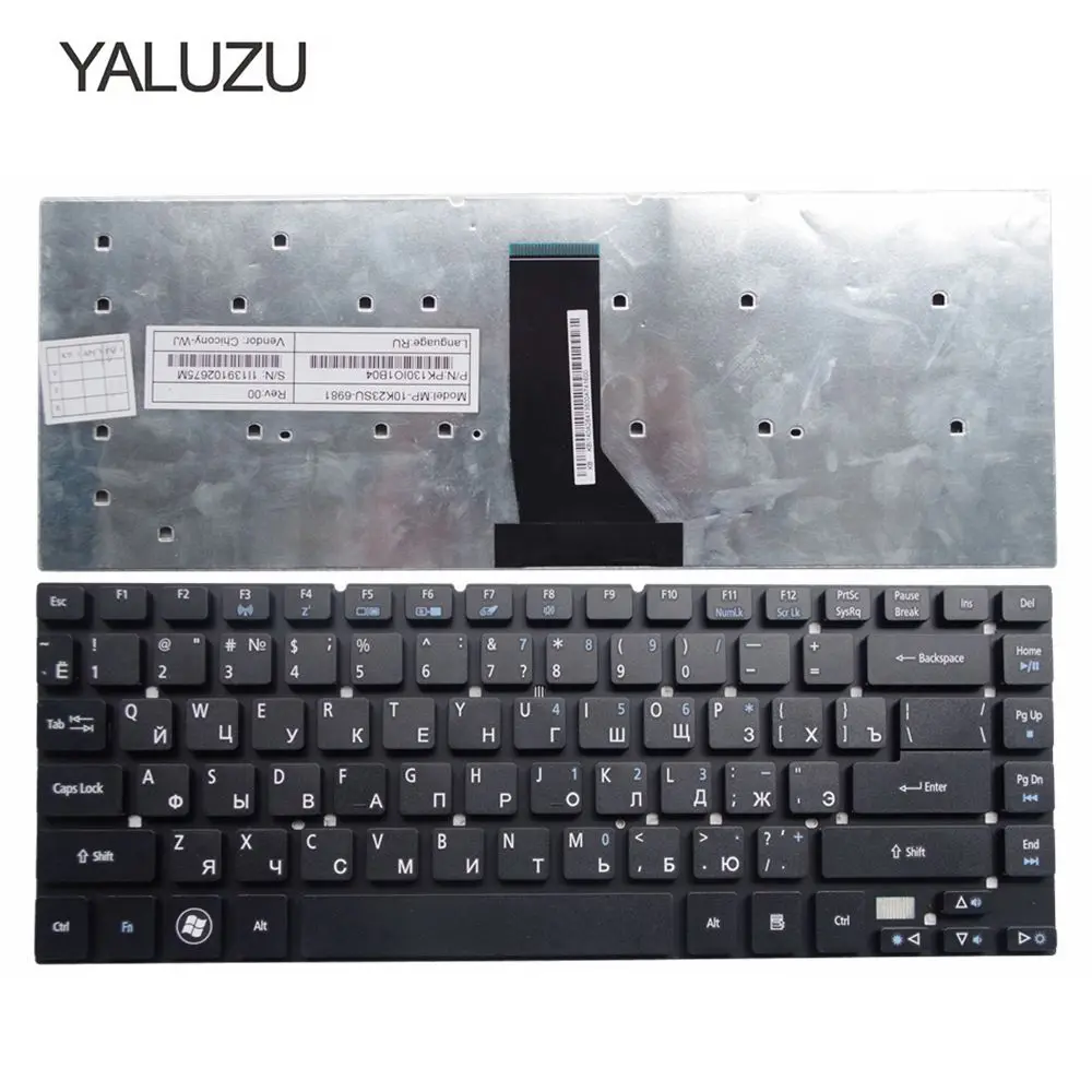 Русская клавиатура YALUZU для ноутбука Acer Aspire V3-471PG V3-471G E5-411G E5-421 E5-421G E5-471 E5-471G ES1-511 |