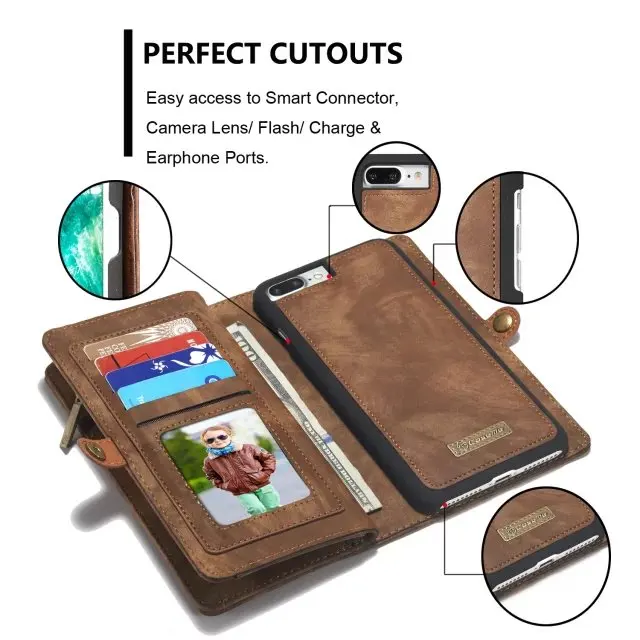 Zeallion для iPhone 6 S 7 plus Мода Роскошные Топ Класс кожаный бумажник держателя карты