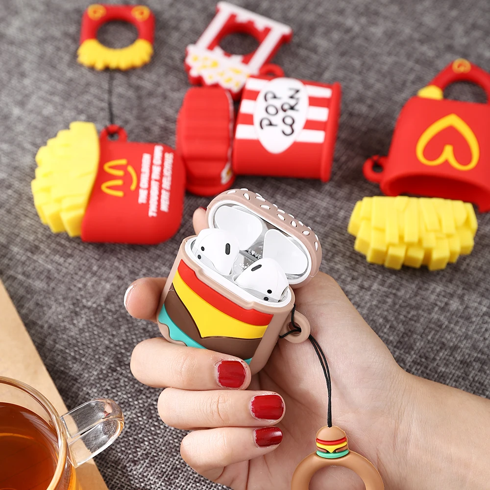 Забавный мультяшный чехол для наушников для AirPods 1, защитный чехол, аксессуары для Air Pods 2, Bluetooth, беспроводная зарядная коробка, оболочка