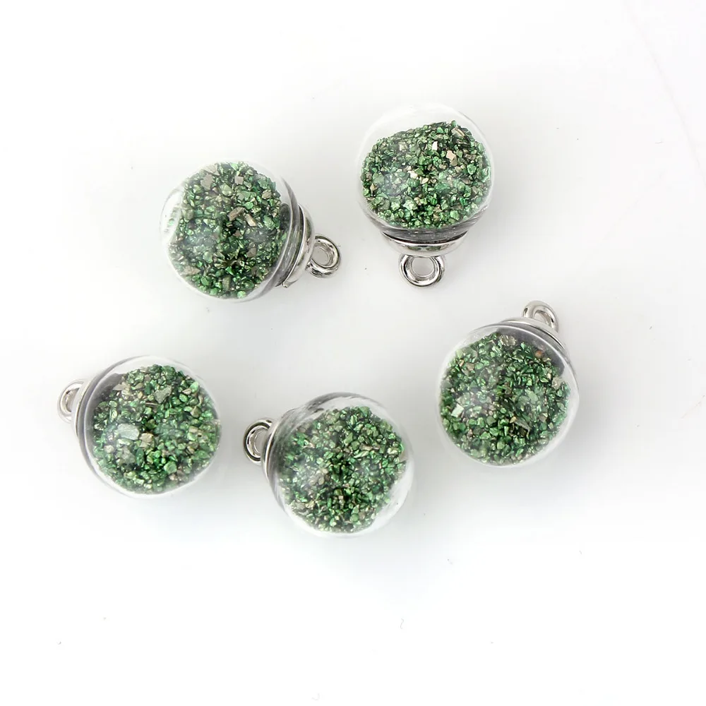 DoreenBeads прозрачный стеклянный шар пузырьковая бутылка каменный Шарм Подвеска ювелирные аксессуары 22 мм(7/") х 16 мм(5/8") 10 шт