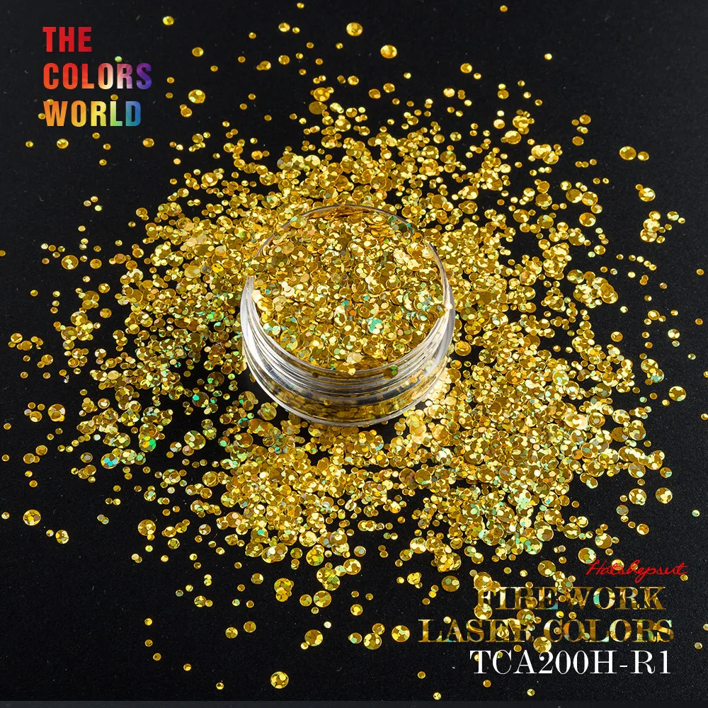 TCA200H фейерверки лазерные Золотые 3D красочные круглые формы 4 вида размер блеск
