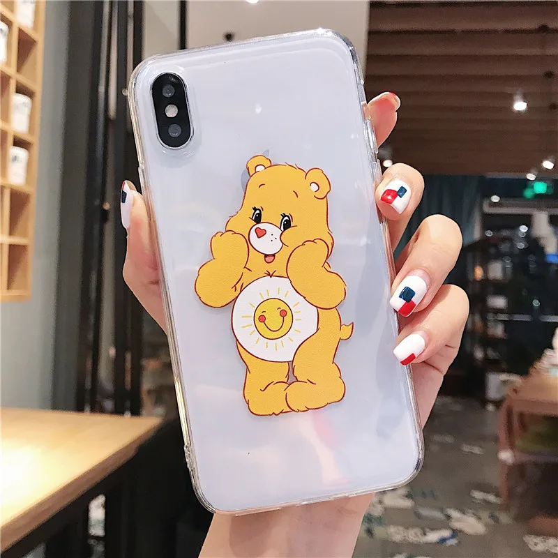 3 Мультфильм Care Bears Мягкий силиконовый чехол для iphone X XS MAX XR милый медведь Прозрачный чехол для телефона для iphone 6 6s 7 8plus кейс на заднюю панель - Цвет: 3