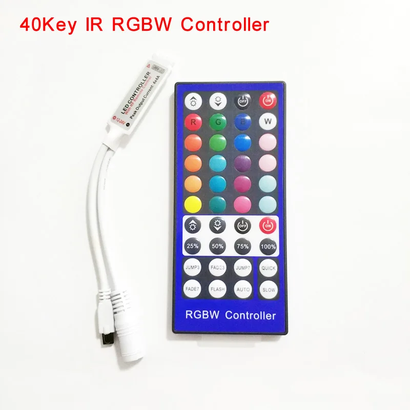 40key IR Controller 17/24/40/44 мини-ключ ИК RF Диммер с удаленным управлением для RGB/RGBW Светодиодные ленты света - Цвет: 40key IR Controller
