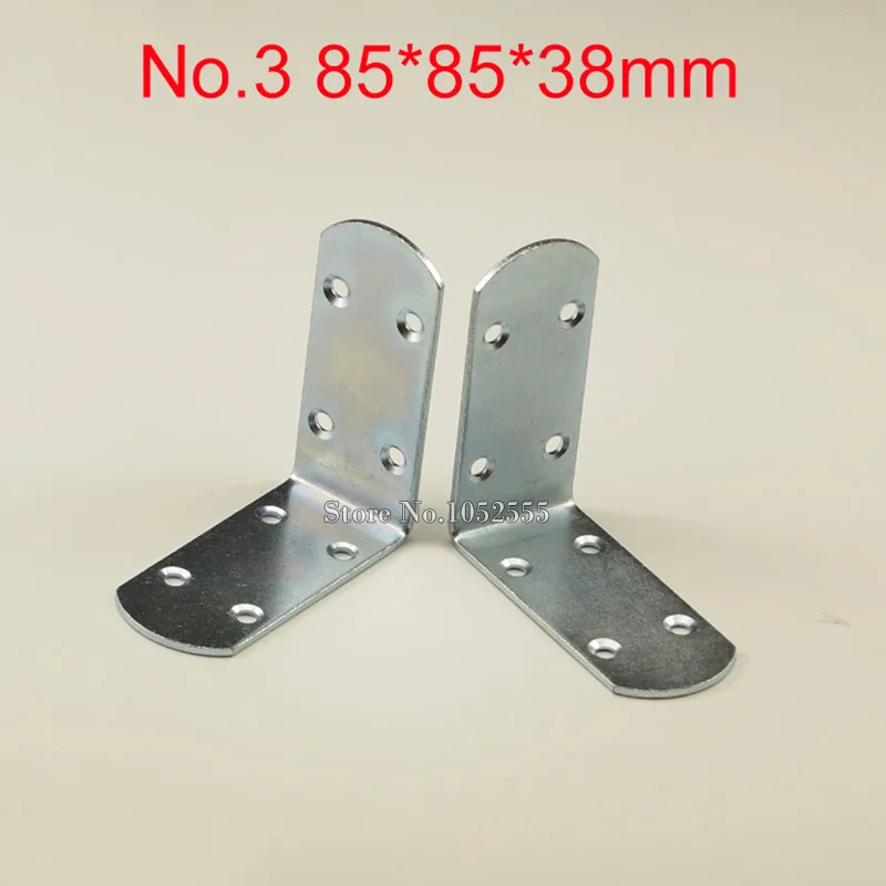 

10pcs 85*38mm Iron Right Angle Corner Brackets Metal Shelf Support Repair Fixing furniture Connecting fittings K258