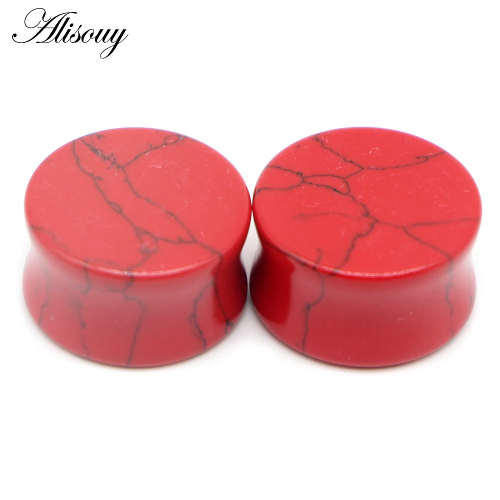 Серьги растяжки Для Пирсинга Ушей из натурального камня туннели с туннелем 2