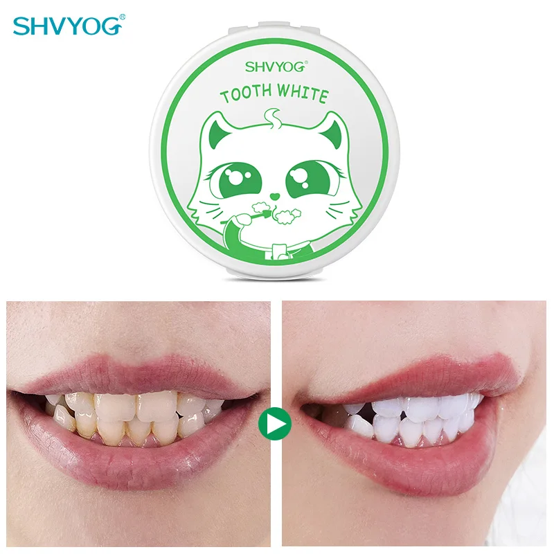 SHVYOG отбеливающий порошок для зубов удаление пятен от дыма кофе чая отбеливатель