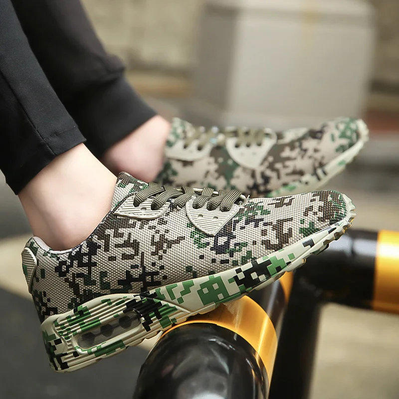 Camouflage Running Shoes Spring and Summer Sports Lace Air Cushion Lovers Men Couples Sport Athletic | Спорт и развлечения