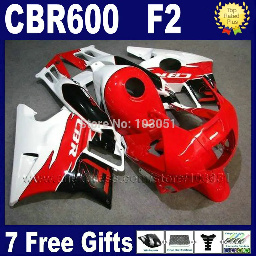 Наборами автомобильных обтекателей красные и белые наборами для Honda 1994 CBR 600 F2 1991