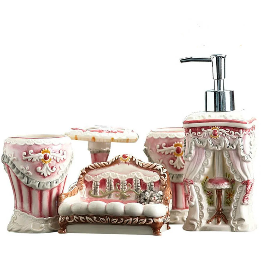 Санитарная посуда комплект из пяти предметов для очистки ванны модный