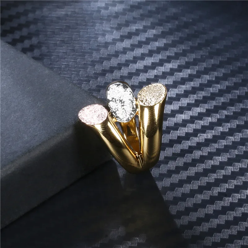 Romad 3 Color Wide Rings Charm Personalized Anillos Jewelry For Women Elegant Party Wedding Rose Gold Open Ring bague | Украшения и