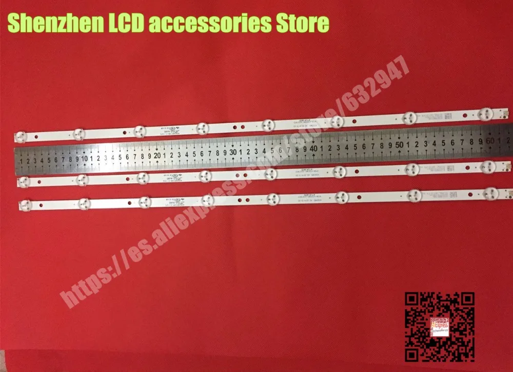 12 шт./лот для TCL LE32D59 K320WD1 ТВ подсветка лампы бар 4708-K320WD-A2213K01 1 шт. = 8LED 618 мм |