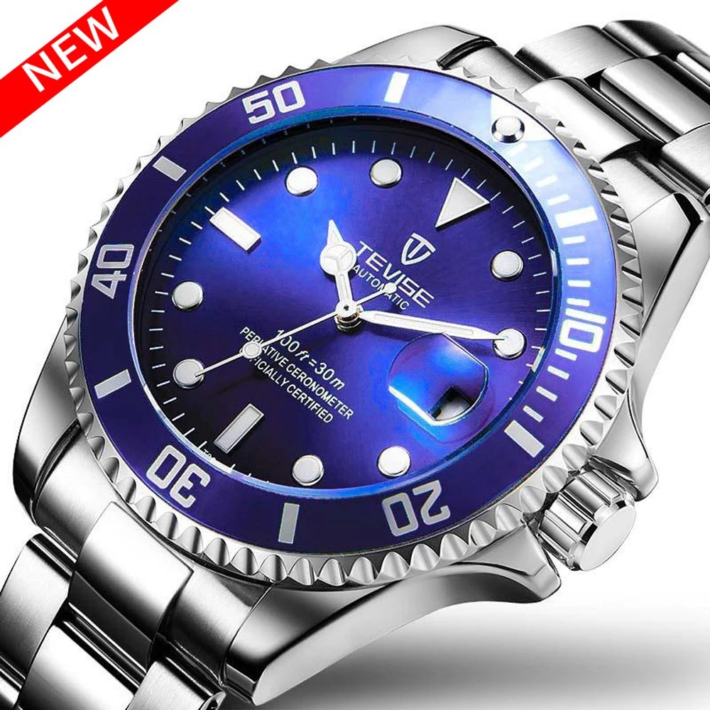 Топ бренд класса люкс модные TEVISE Relogio Automatico Masculino Мужские механические часы
