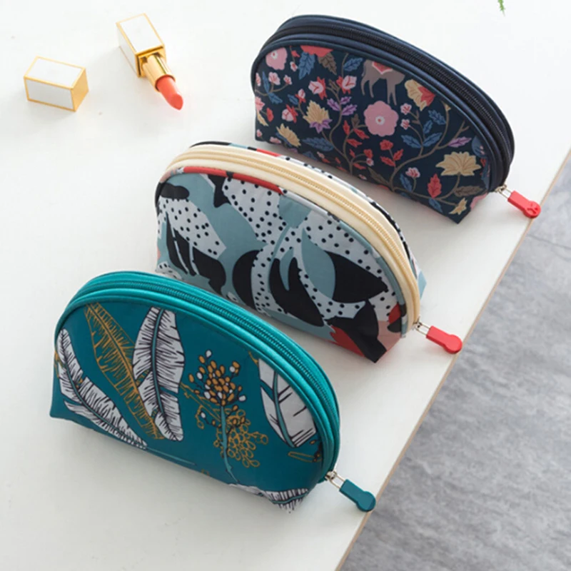 Портативный с цветочным принтом Ночное косметичка Чехол Органайзер сумка Наборы
