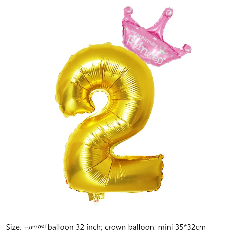 32-дюймовый Золотой Фольги номер шары 18 первый день рождения babyshower украшение