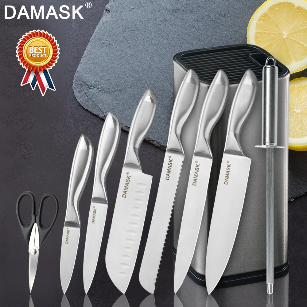 Damask набор кухонных ножей японский шеф повар кухонный нож из нержавеющей стали с