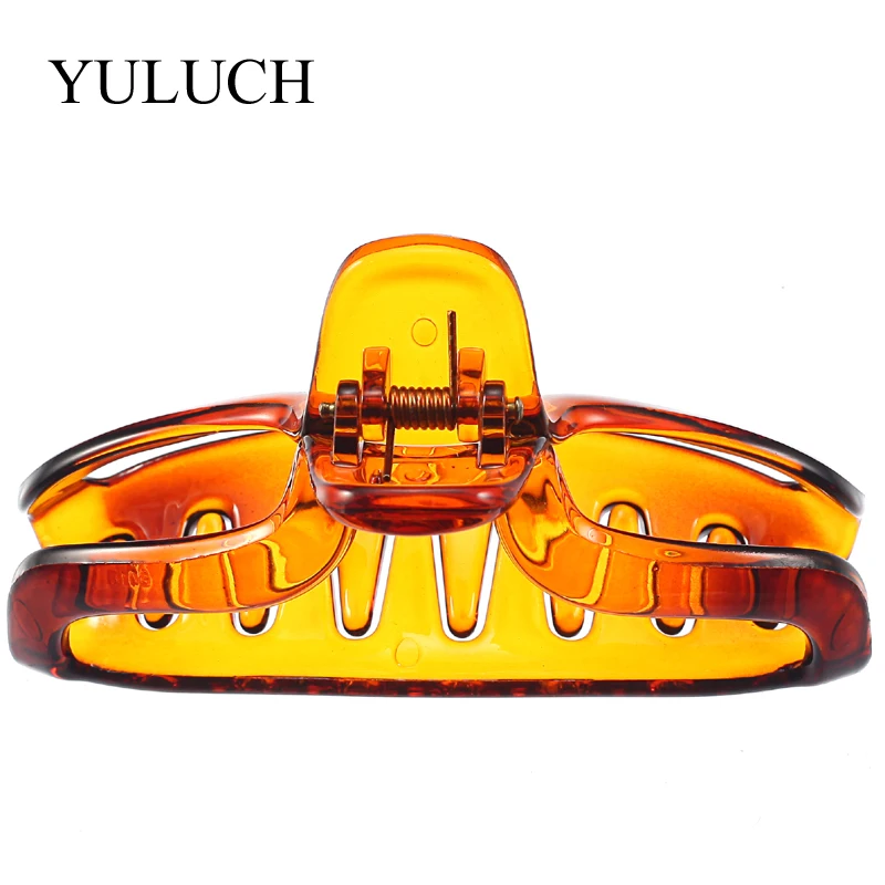 YULUCH Large Hair Claw Clip Black/Yellow Acrylic Big Hairpin Claws Headware For Women/Ladies Gifts Jewelry | Украшения и