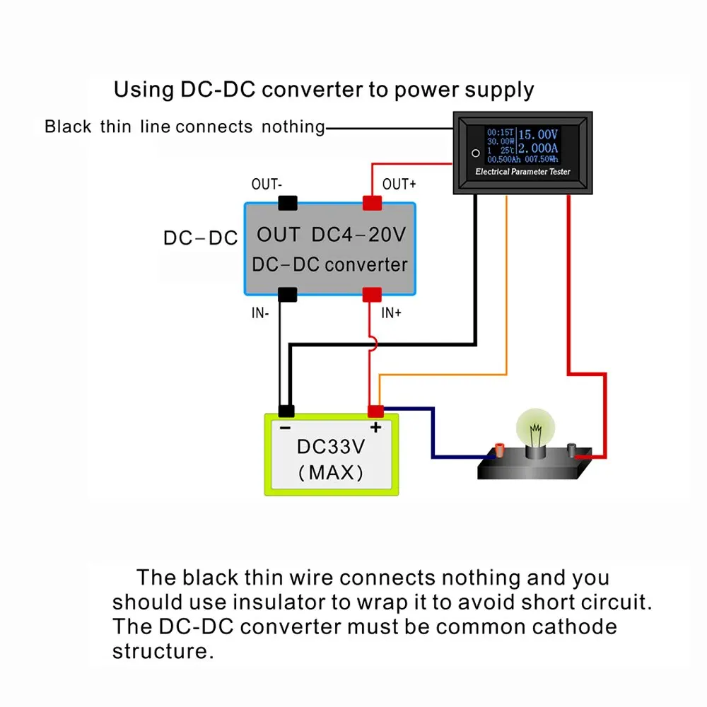 

OLED 7-in-1 wattmeter Power Meter swr Electrical Parameter Meter Voltage Current Time Power Energy Capacity Temperature Tester