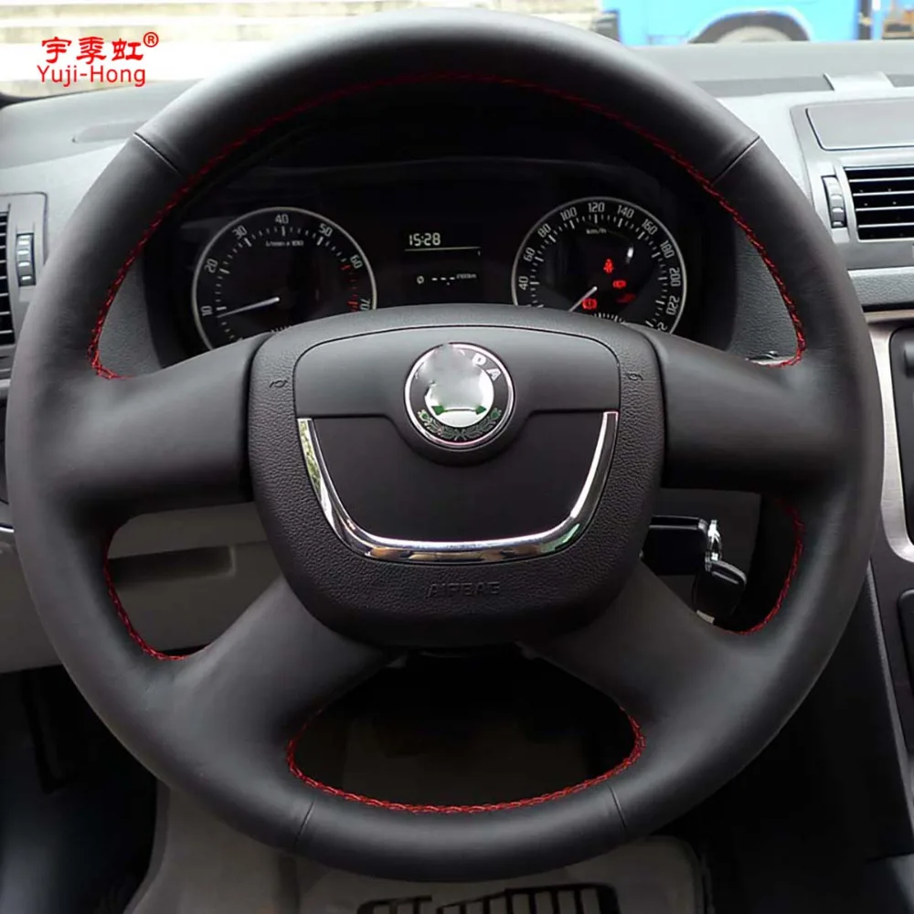 Чехол для SKODA Octavia Superb 2009 2012 натуральная кожа прошитый вручную верхний слой из