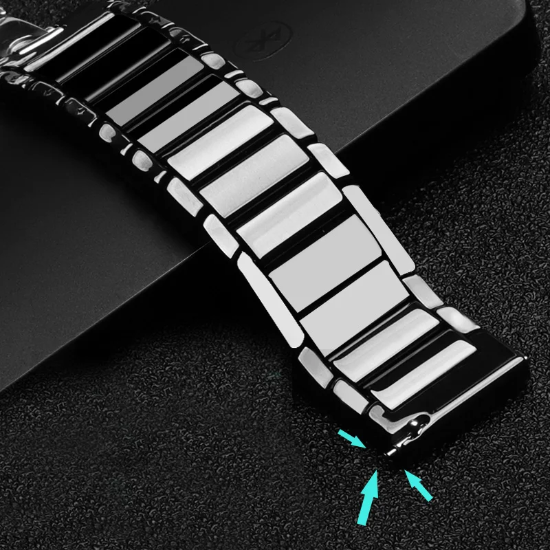Керамический ремешок часов SIKAI 22 мм для honor magic ticwatch pro