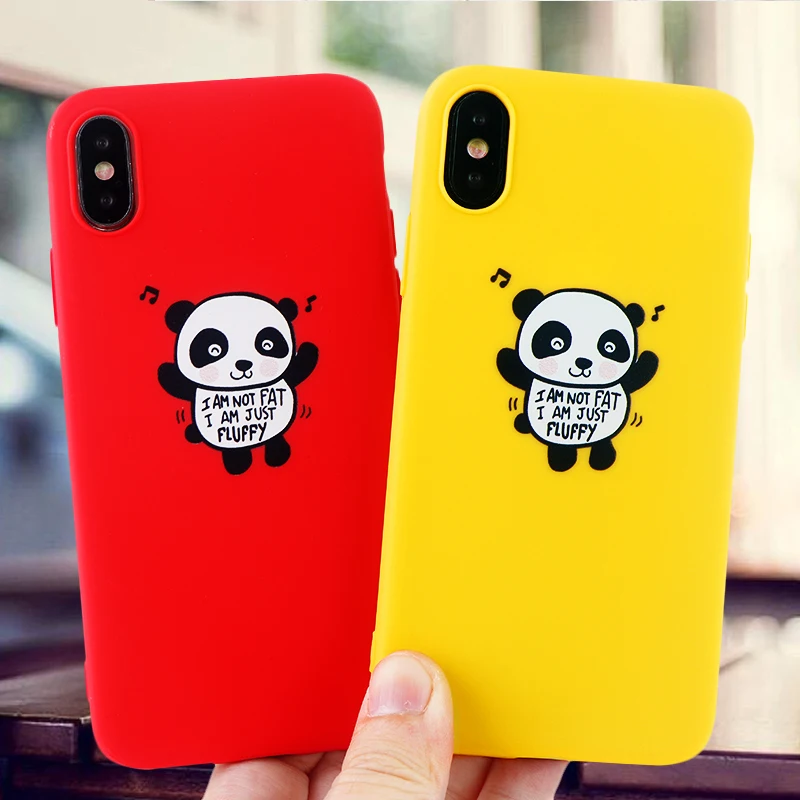 Fashion Cute Panda Deer Phone Cases for IPhone X XS MAX XR 8 7 6 S Plus Case Soft Silicone Fitted Mobile Cover Accessories |
