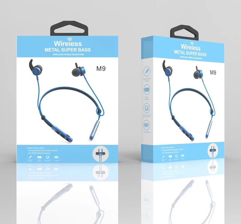 20 шт./лот Новинка M9 Bluetooth наушники стерео Беспроводной Спорт Бег с микрофоном