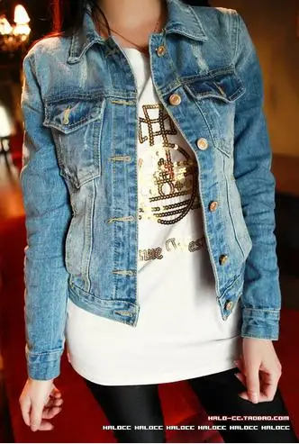 Женская джинсовая куртка новинка весны 2019 тонкая моющаяся одежда для поездок с