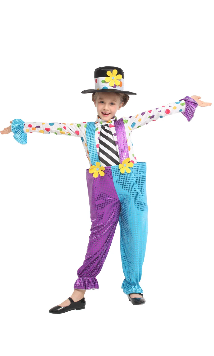 

Children's Halloween Kids Clown Costume Cosplay Costume Party Clown Costume Purim Party dress