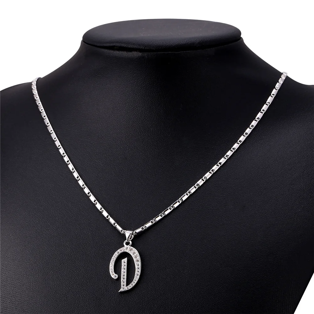 U7 Буква Подвеска Цепочка Ожерелье Мужской /Женский Подарок Ювелирные Изделия