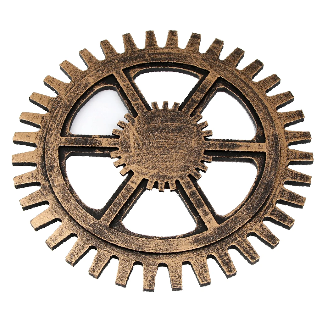 

Wooden Gear Steampunk Gear Crafts Wall Hanging Sculpture Cafe Bar Office Home Decoration