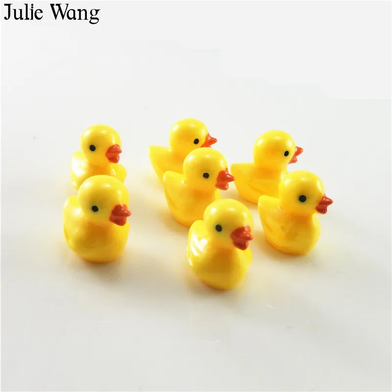 Julie Wang 10 шт. милые желтые подвески из мультфильма сделай сам смолы фурнитура для