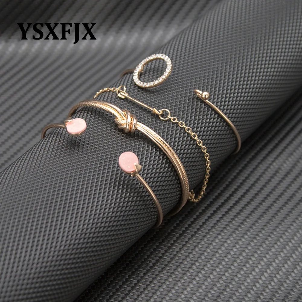 YSXFJX простой темперамент завязанный браслет сплава Открытый сочетание моды jewelry