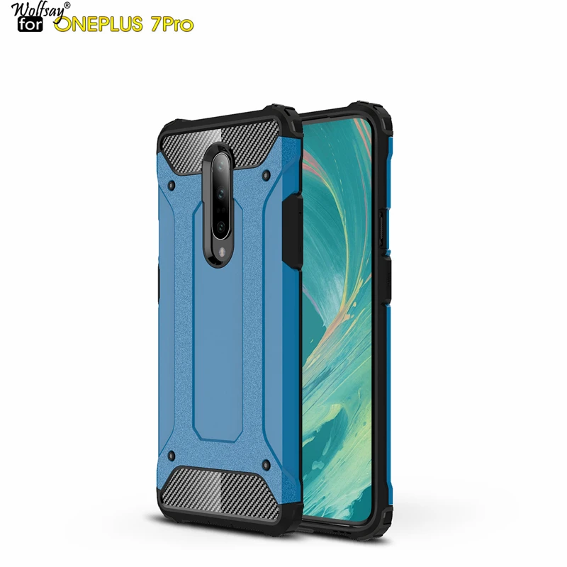 Чехол Wolfsay для Oneplus 7 Pro прочный защитный чехол из ТПУ и ПК One Plus деловые чехлы
