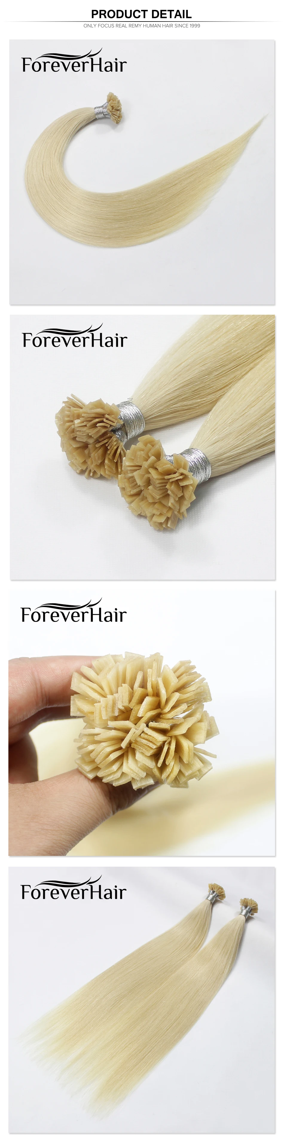 FOREVER HAIR 0,8 г/локон 1" 18" 2" волосы Remy Huma для наращивания с плоским кончиком прямые капсулы кератиновые волосы 40 г/pac