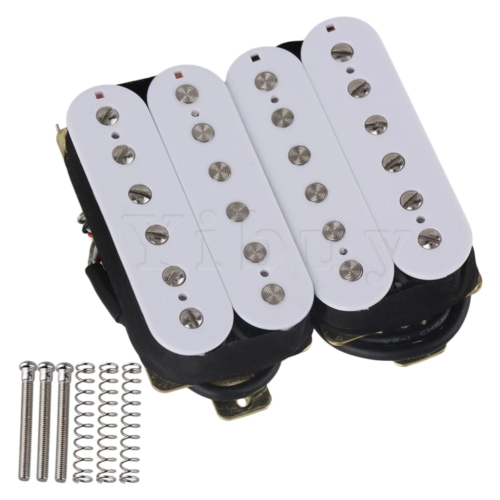 Yibuy 2 шт. 6 струнных пикапов набор с двойной катушкой Humbucker белый винтами и