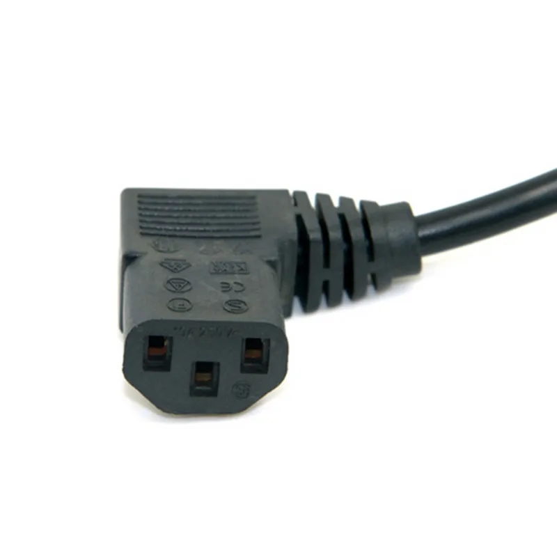Европейский штекер плоский Nema 5 15P IEC C13 левый Ang светодиодный шнур питания для ЖК